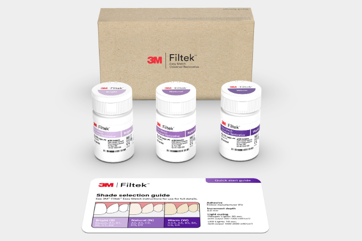 3M™ Filtek™ Easy Match Universal Restorative Intro Kit kapsül Seti 6310K. Parlak, Doğal ve Sıcak Tonları, 4g