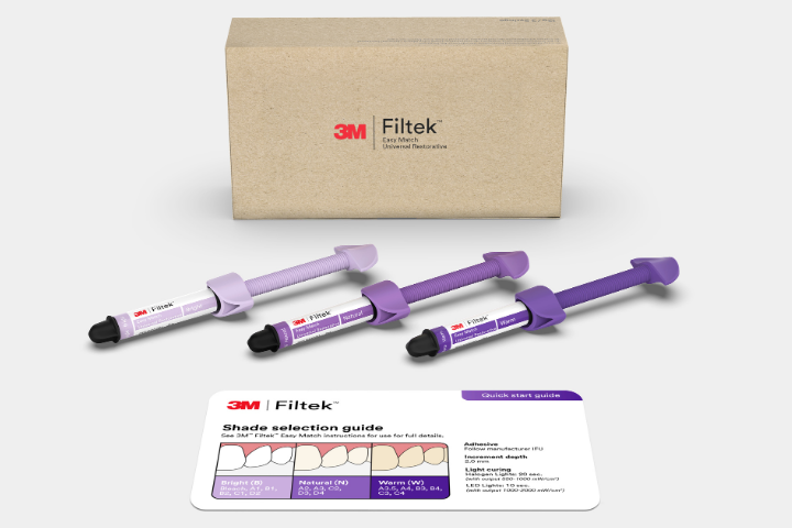 3M™ Filtek™ Easy Match Universal Restorative Intro Kit Şırınga Seti 6320K. Parlak, Doğal ve Sıcak Tonları, 4g