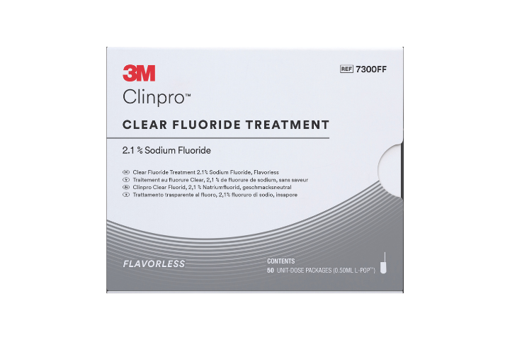 3M™ Clinpro™ Clear Florür Tedavisi, Tek Kullanımlık 50 Adet L-Pop Aromasız, 7300FF